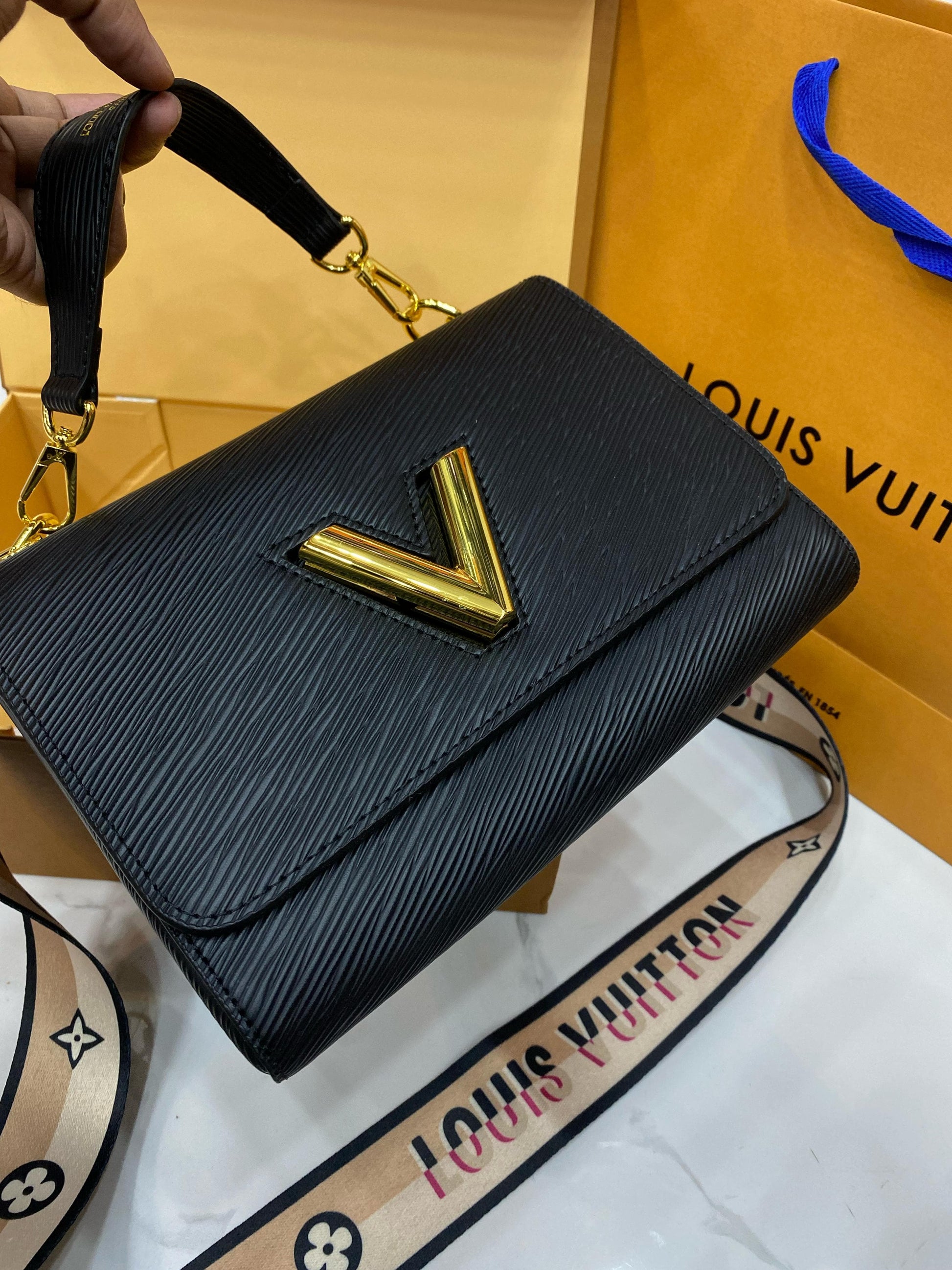 LOUIS VUITTON  MONOGRAM BAG WITH LONG BELT