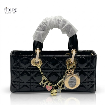 Fioure Aesthetic Quilted Patent Tote Bag
