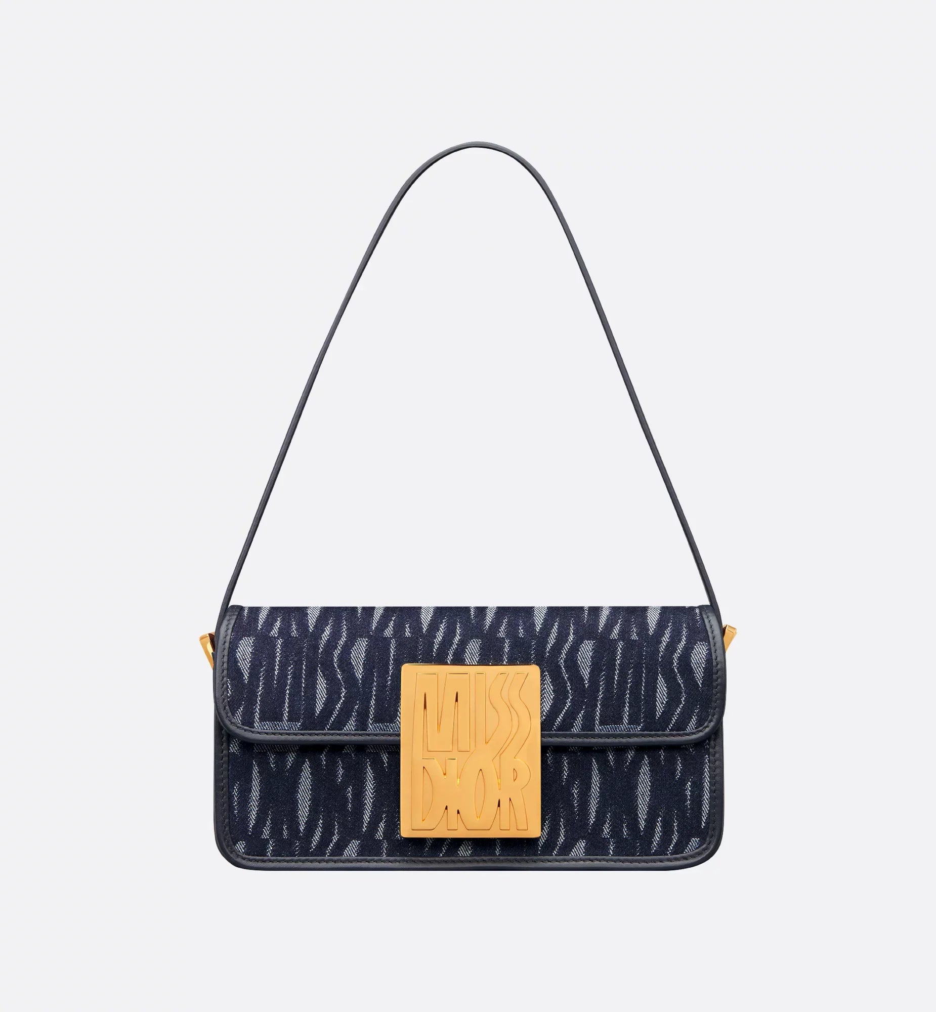 Christian Dior Flap Bag Blue Miss Dior Allover Denim