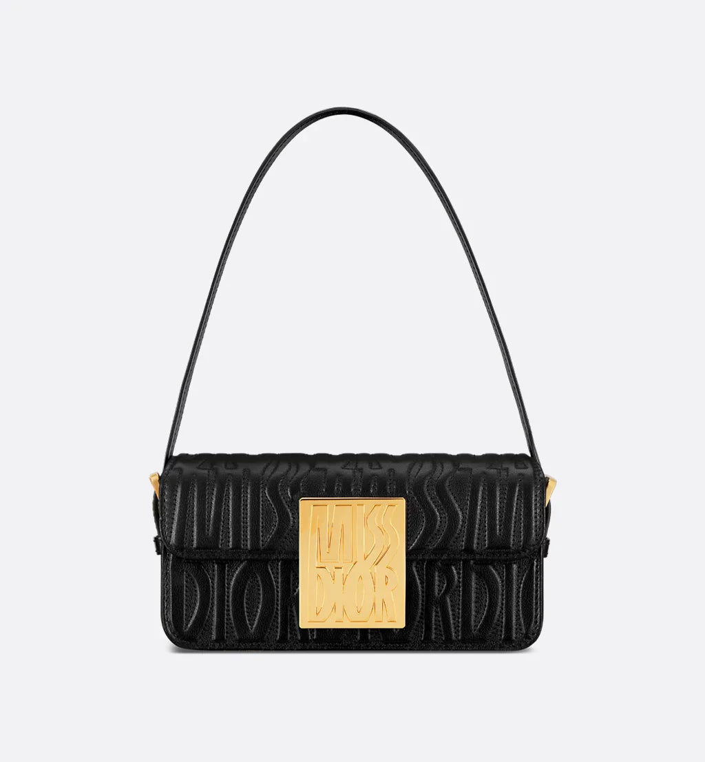 Christian Dior Flap Bag Black Quilted Miss Dior Allover Calfskin