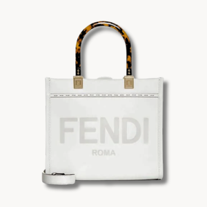 FENDI SUNSHINE SMALL PU LEATHER HANDBAG