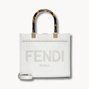 FENDI SUNSHINE SMALL PU LEATHER HANDBAG