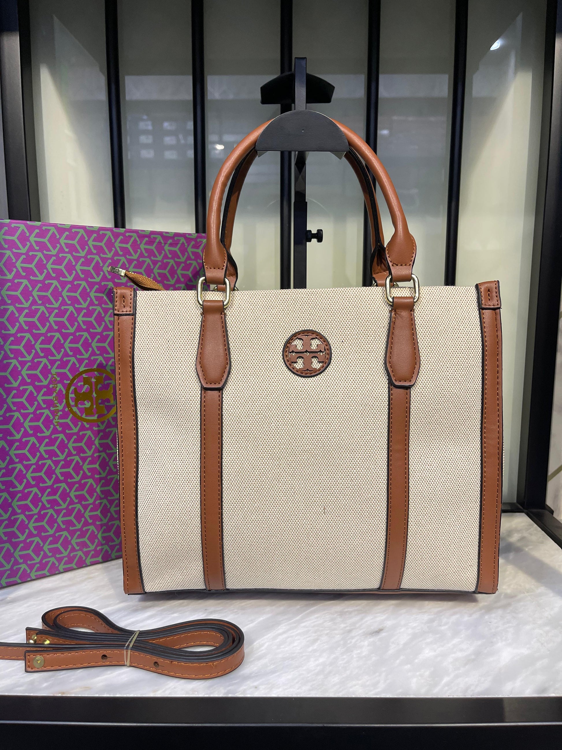Canvas Tote Bag - Tory Burch