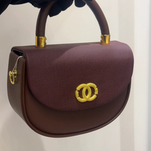 Curved Dual-Texture Cross Body Bag