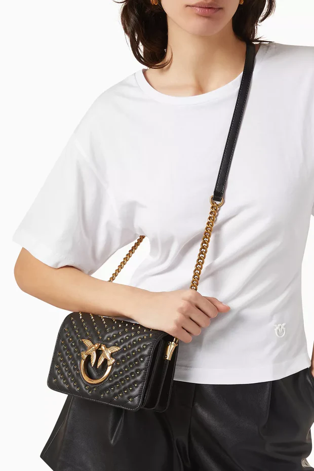 PINKO Elegant Crossbody Bag with Chain Strap