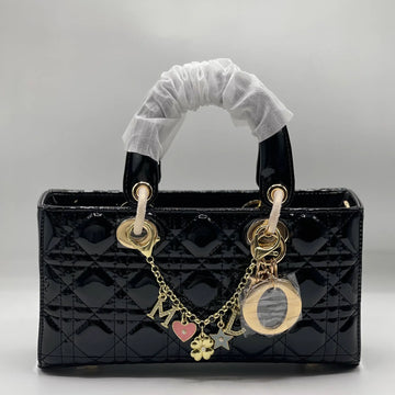 Fioure Aesthetic Quilted Patent Tote Bag