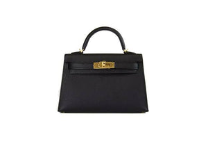 Fioure Sellier Structured Top Handle Bag — Gold Hardware, Lock & Removable Strap