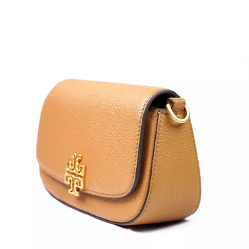 Tory Burch Britten Adjustable Brown Shoulder Bag