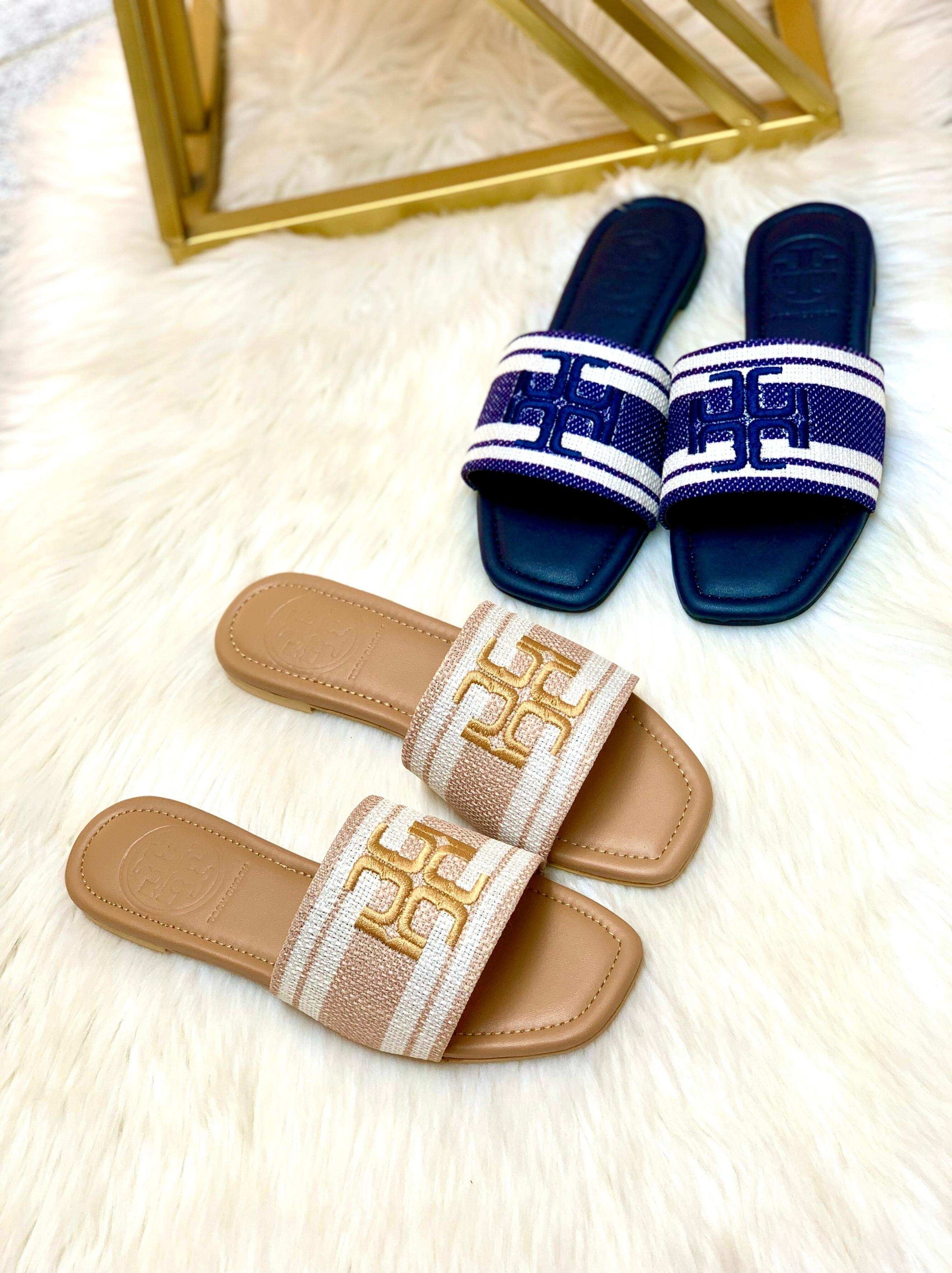 T-o-r-y Burch Embroidery Flat Slipper