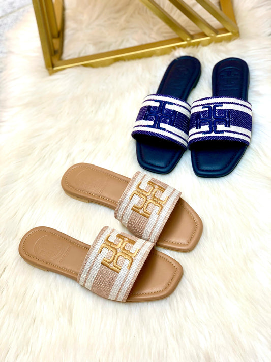 T-o-r-y Burch Embroidery Flat Slipper