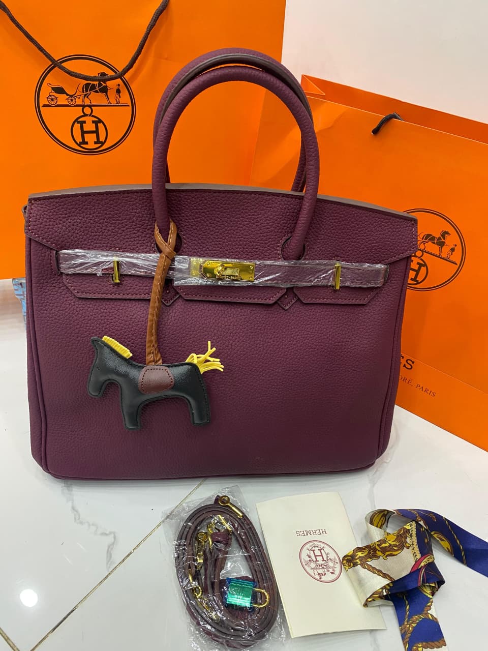 Fioure Birkin Tote Bag BK35 – Premium Structured Handbag