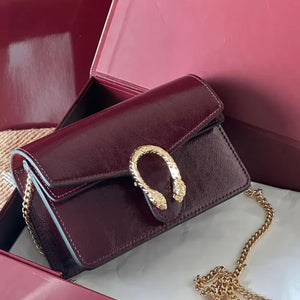 Fioure Dionysus Chain Shoulder Bag — Tiger Head Clasp in 3 Colours