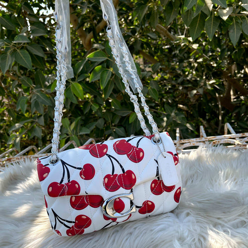 Fioure Cherry Print Crossbody Bag — Playful Signature Print with Full Brand Packaging