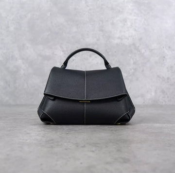 Polène Mokki Shoulder Bag - Premium PU Leather with Contrast Stitching