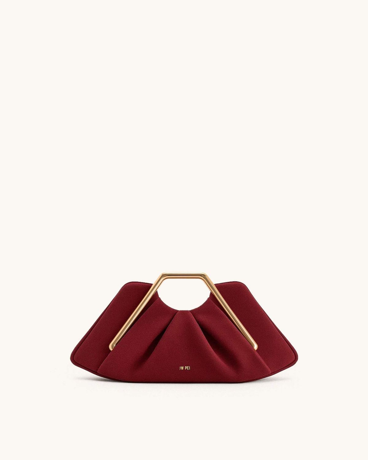 Fioure Lila Metal Frame Clutch – Pleated Mini Handbag