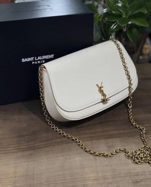 YSL  SAINT LAURENT ENVELOP BAG SHINE  MATERIAL GOLD