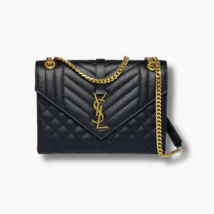 YSL Elite Black Flap Handbag | Premium Series