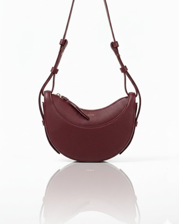 Polène Numéro Dix Shoulder Bag - Premium PU Leather Crescent Hobo