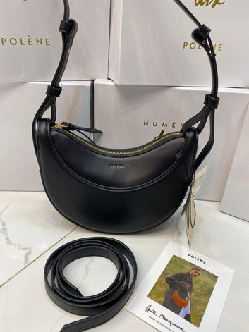 Polène Numéro Dix Shoulder Bag - Premium PU Leather Crescent Hobo