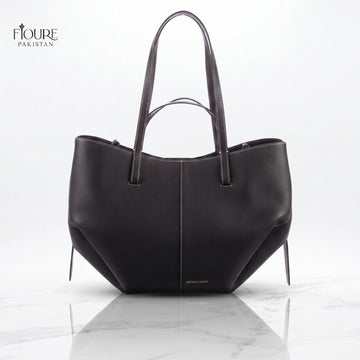 PLN Cyme Grained Leather Tote Bag