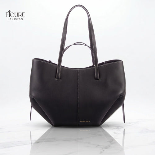 PLN Cyme Grained Leather Tote Bag