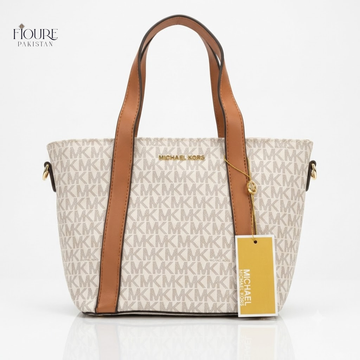 Fioure Aesthetic Signature-Print Canvas Tote Bag – Small