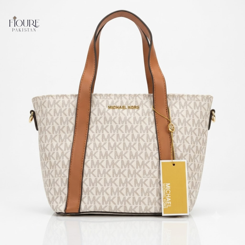 Fioure Aesthetic Signature-Print Canvas Tote Bag – Small