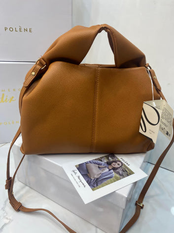 Polène Numéro Neuf Shoulder Bag - Premium Leather Hobo with Knotted Handle
