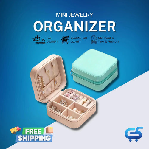 Fioure Mini Leather Jewelry Organizer — Compact Travel Case for Rings, Earrings & Necklaces