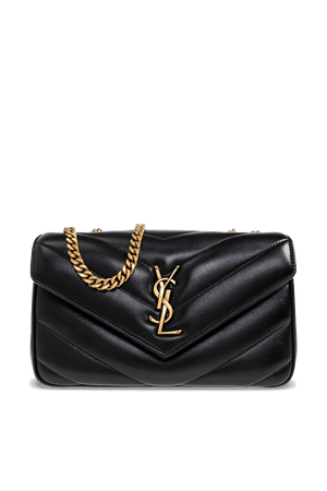 Fioure Loulou Chevron-Quilted Chain Bag — Lambskin with Bronze Hardware