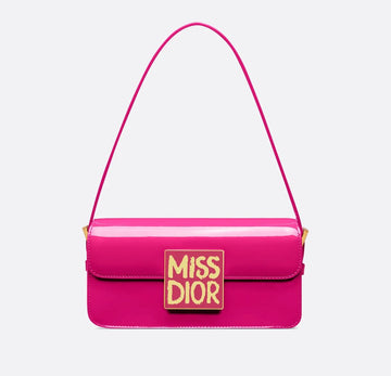 Miss Dior Patent Leather Calfskin Handbag Shoulder Bag with Golden Hardware