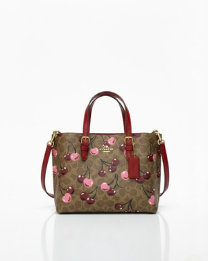 Fioure Printed Canvas Tote Bag — Dual Handle with Crossbody Strap
