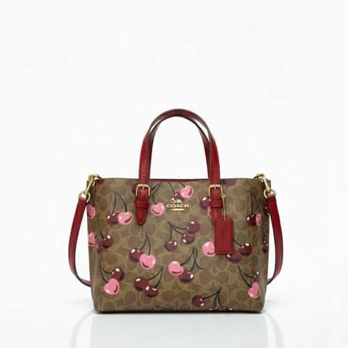 Fioure Printed Canvas Tote Bag — Dual Handle with Crossbody Strap