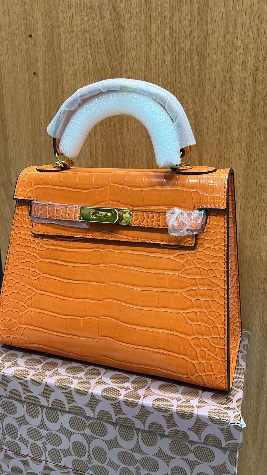 Authentic Hermès Medium Kelly Bag – Orange Togo Leather with Gold Hardware