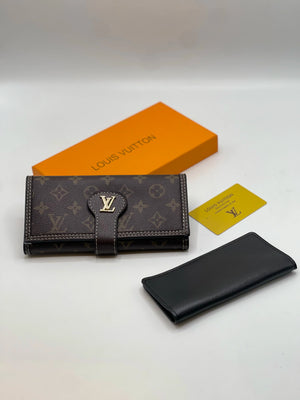 Fioure Wallet Shoes — Monogram Canvas in Dark Brown