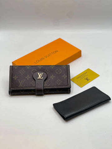 Fioure Wallet Shoes — Monogram Canvas in Dark Brown