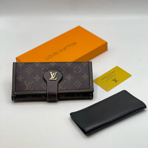 Fioure Wallet Shoes — Monogram Canvas in Dark Brown