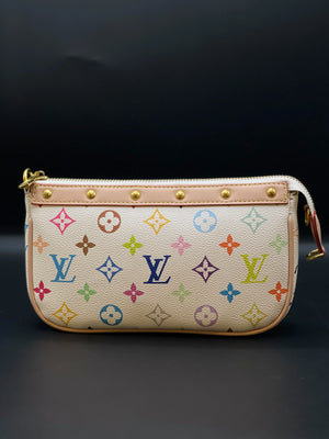 Fioure x Pochette Accessoires — Monogram Canvas in White