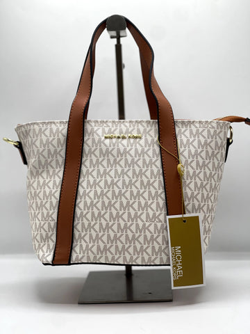 Fioure Aesthetic Signature-Print Canvas Tote Bag – Small