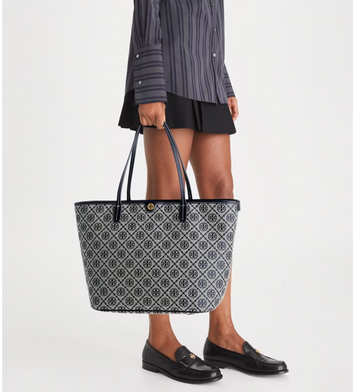 T MONOGRAM ZIP TOTE