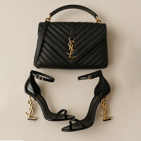 YSL Opyum Heels + YSL bag  (COMBO)