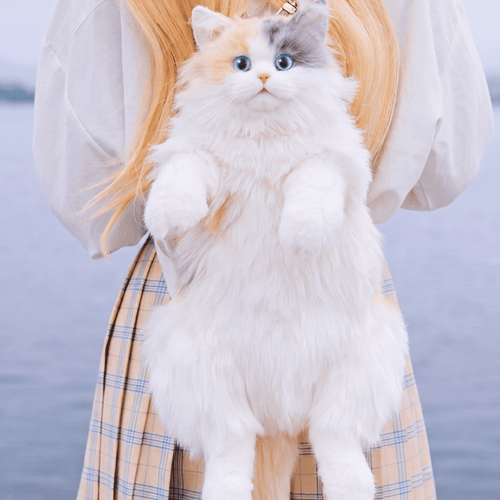 Cute Cat Plush Backpack for Girls & Women - Kawaii Soft Toy Cat Bag