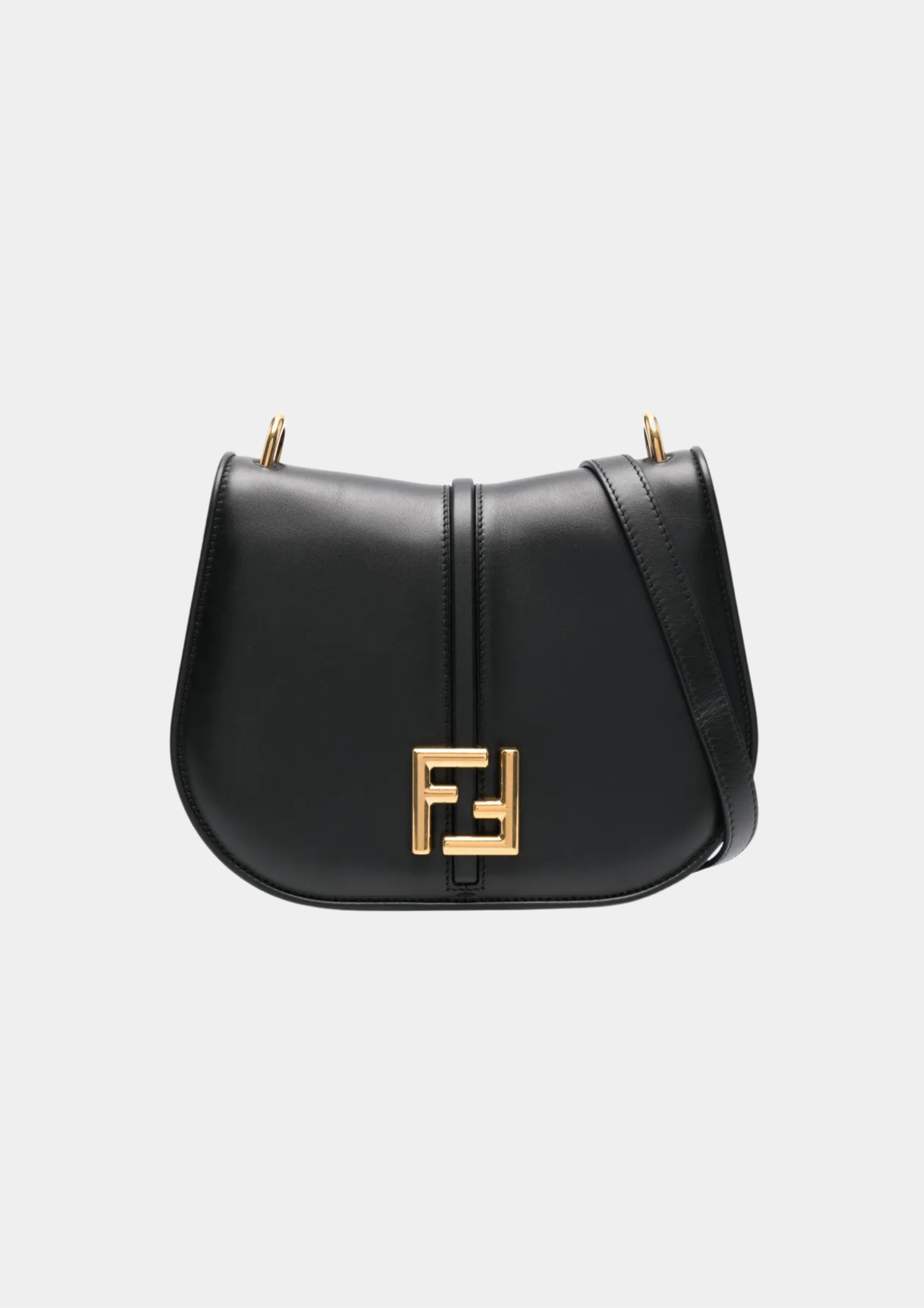 FENDI -medium C’mon leather cross body bag ( with Box )