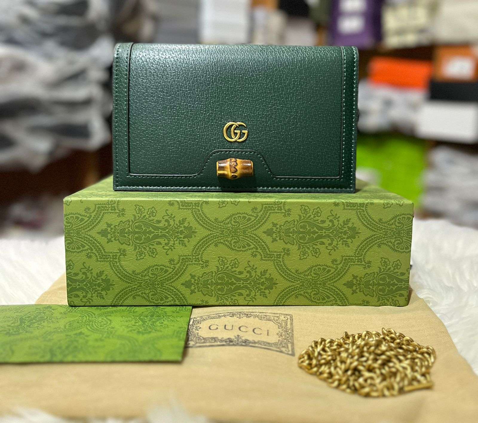 GUCCI Diana Mini Bag with Bamboo Closure