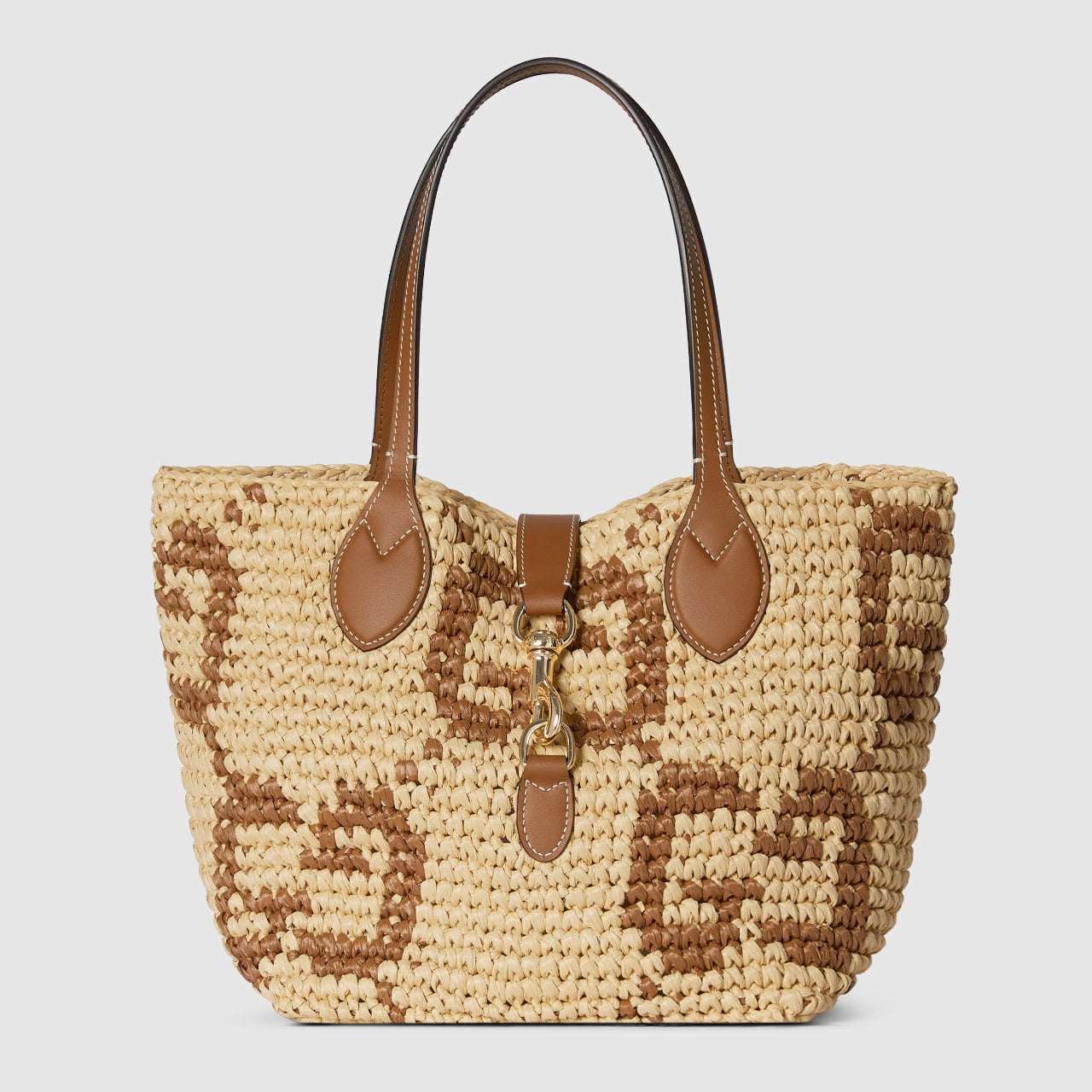 GUCCI Tote Bag in Jute Fabric