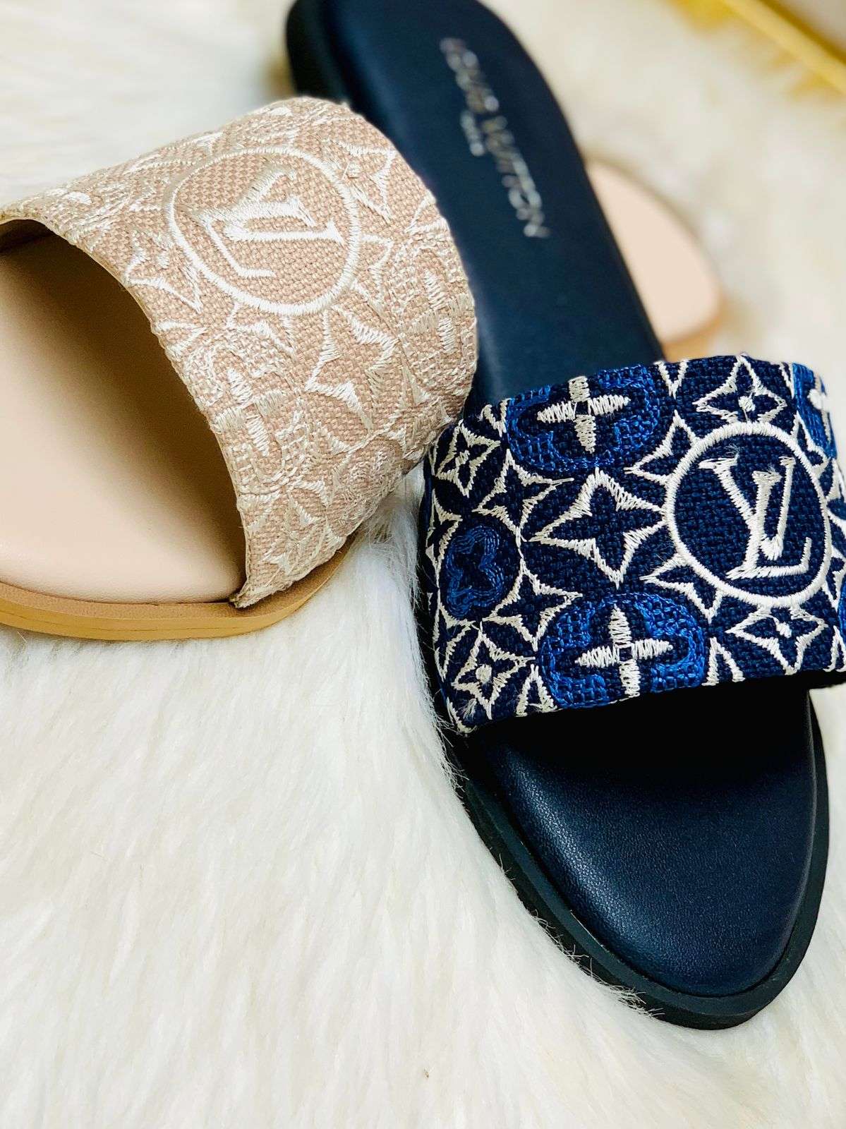 LV Embroidery Flat Slipper