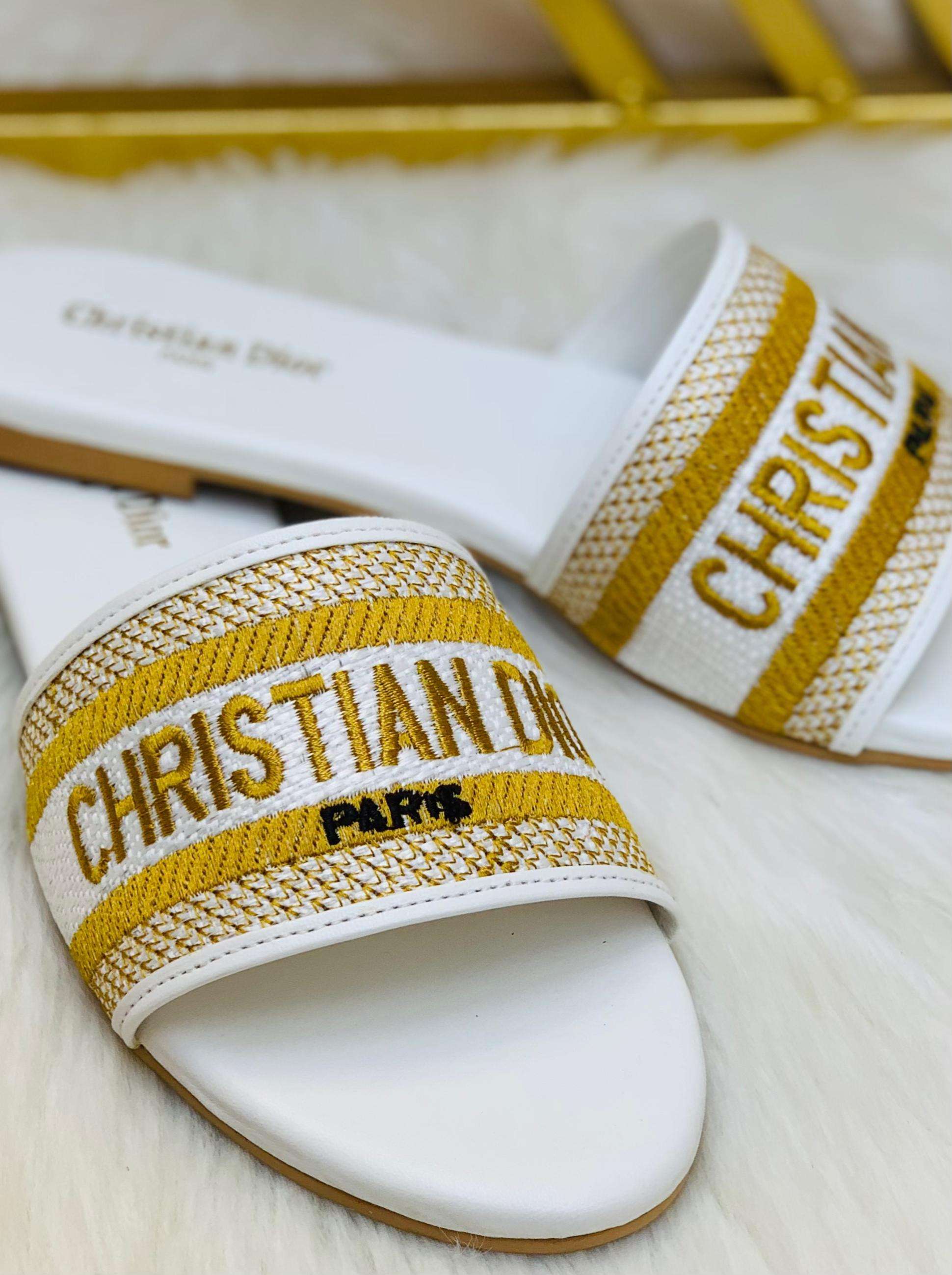 Christian Dior Embroidery Slipper
