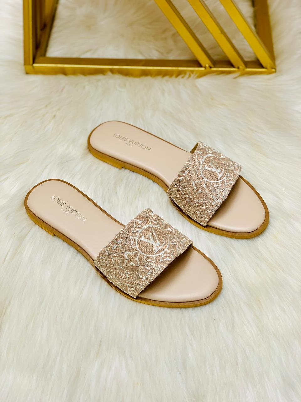 LV Embroidery Flat Slipper
