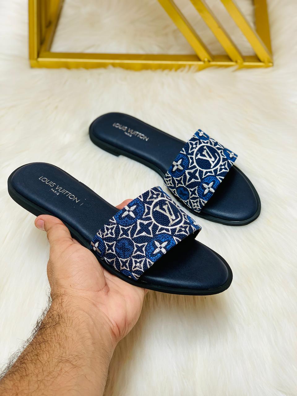 LV Embroidery Flat Slipper