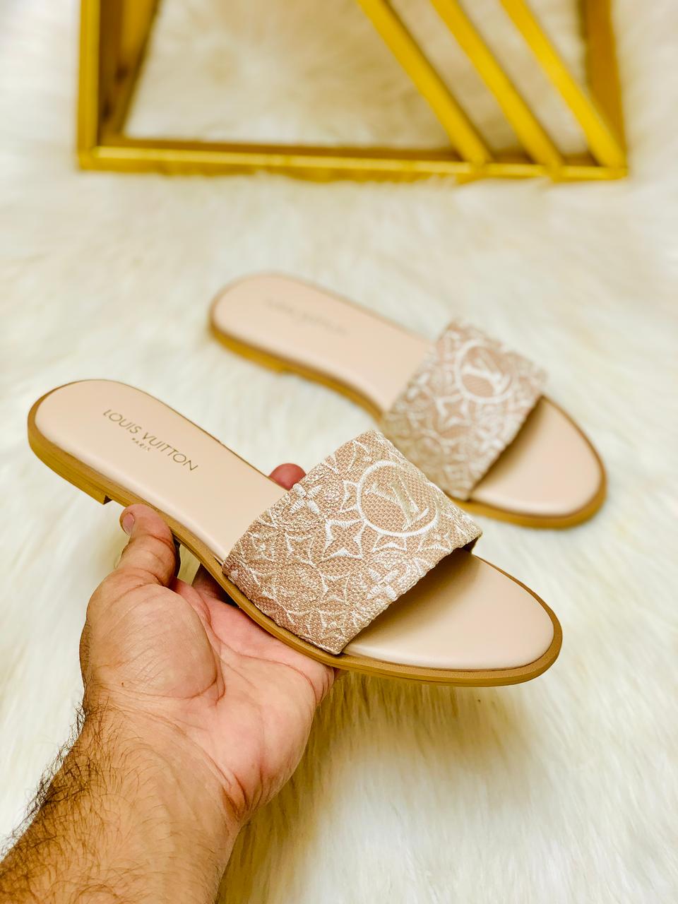 LV Embroidery Flat Slipper